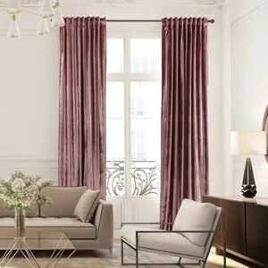 Shiny Polyester 51.97 x 96.06" Decorative Single Panel Sangria Curtains